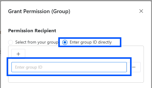 Entering an ID directly