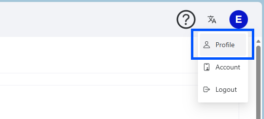 Accessing the profile page