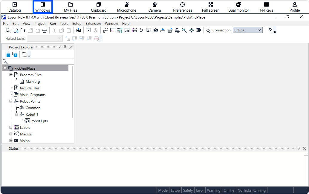 RC+ Windows Menu